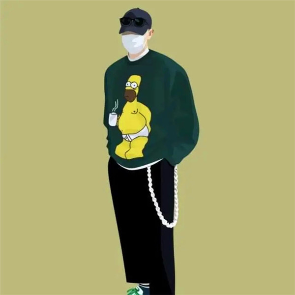 高清超酷男头手绘动漫个性图片