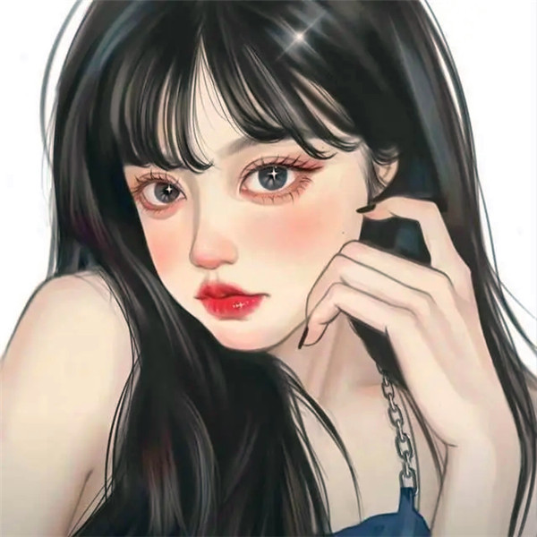 绝美女生冷艳霸气头像手绘图片