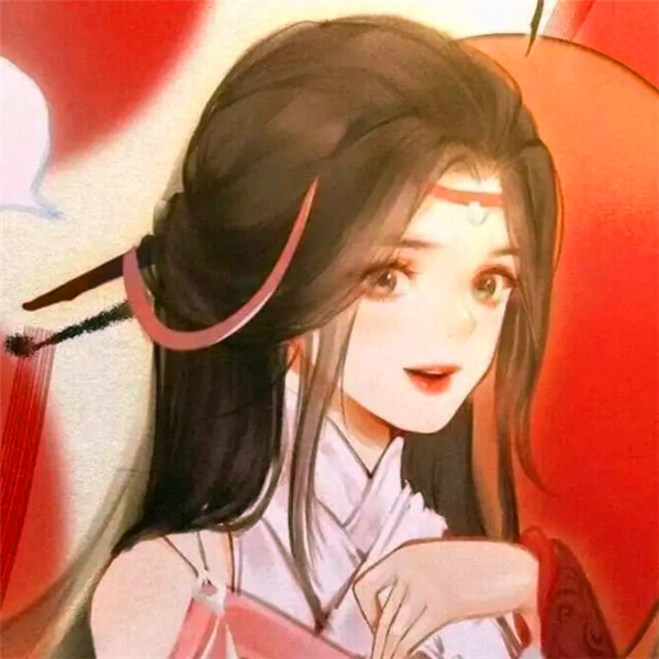 闺蜜手绘头像唯美古风一对两张图片