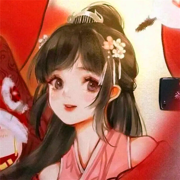 闺蜜手绘头像唯美古风一对两张图片