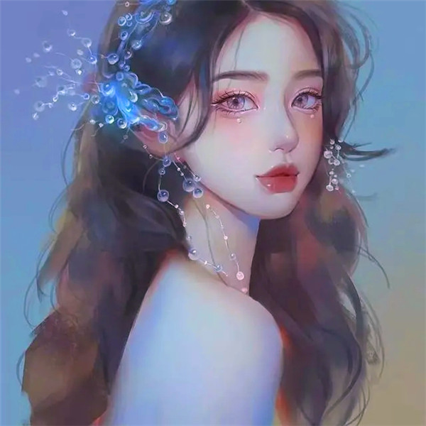 适合永久不换的女生手绘头像图片