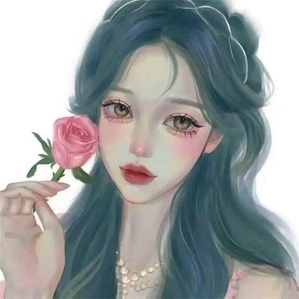 文艺头像女动漫插画手绘高清图片
