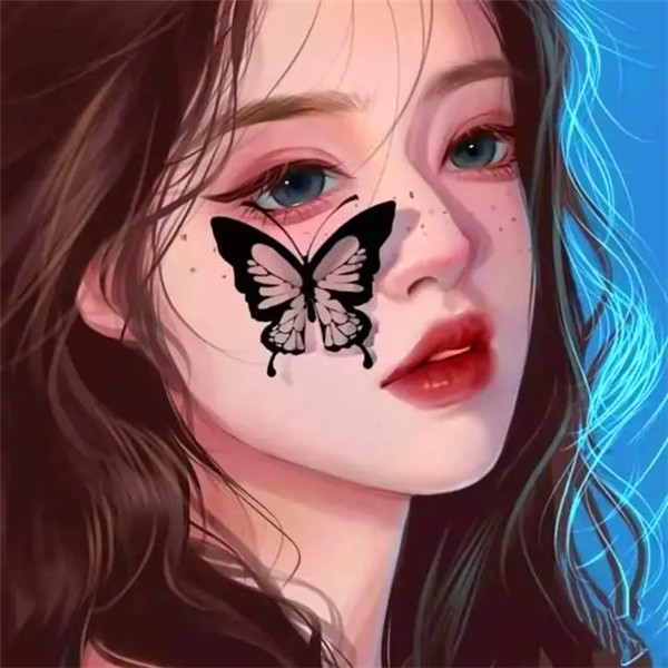 文艺头像女动漫插画手绘高清图片