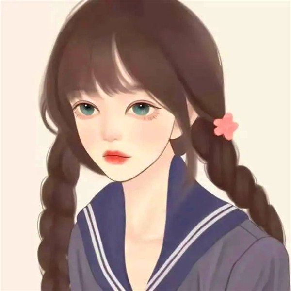 文艺头像女动漫插画手绘高清图片