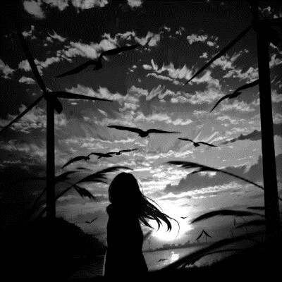 精选高清好看黑白头像图片