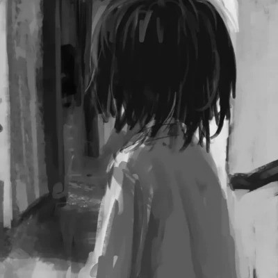 高清动漫黑白头像