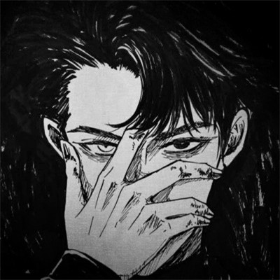 黑白头像伤感动漫图片