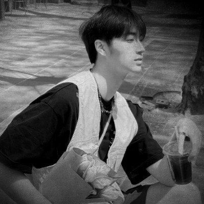黑白男人头像图片