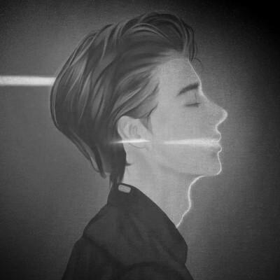 黑白男人头像图片