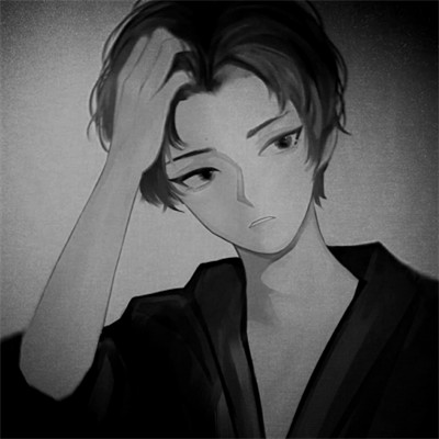 黑白男人头像图片