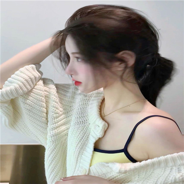 高级女生侧脸头像小众背影时尚图片