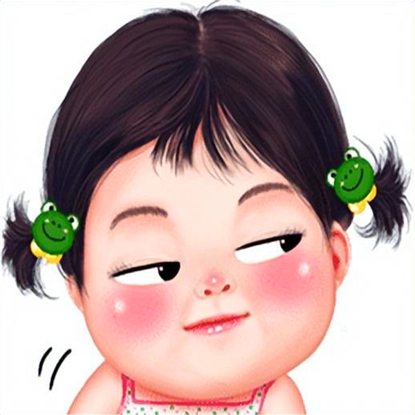 手绘小女孩头像萌可爱卡通图片