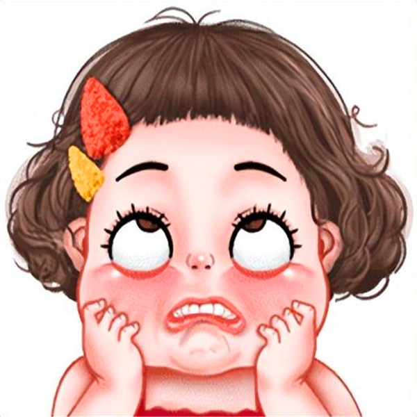 手绘小女孩头像萌可爱卡通图片