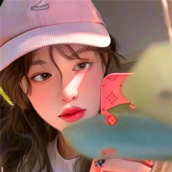 真人手绘美女头像图片