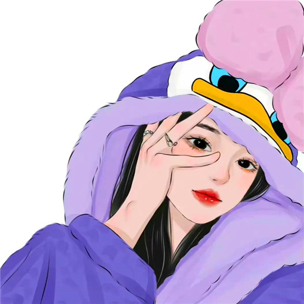 真人手绘美女头像图片