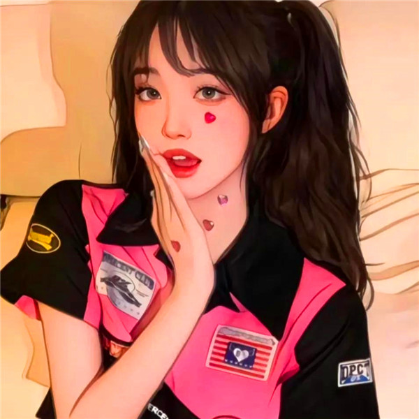 真人手绘美女头像图片