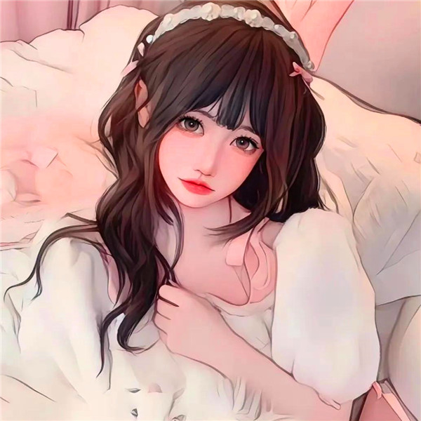 真人手绘美女头像图片
