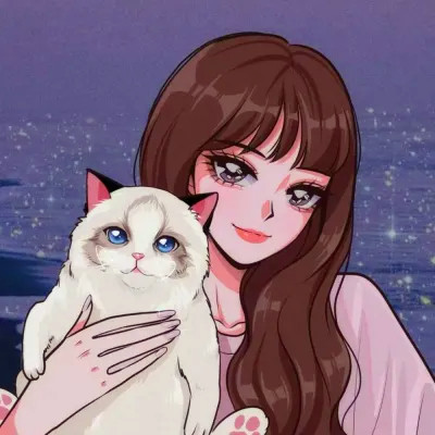 超火超好看的女生手绘头像图片