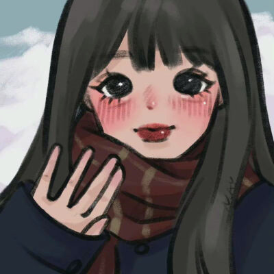 超火超好看的女生手绘头像图片