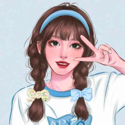 超火超好看的女生手绘头像图片