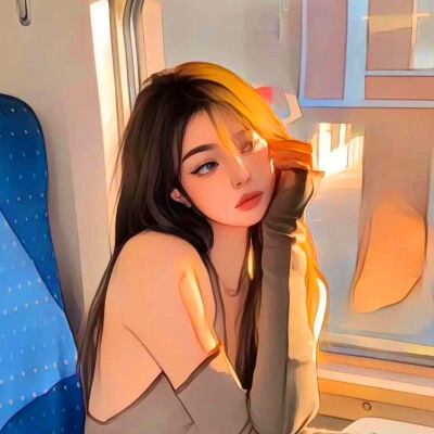 超火超好看的女生手绘头像图片