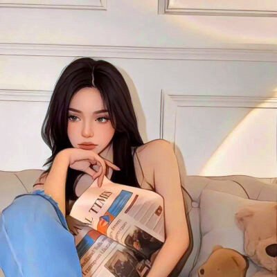 超火超好看的女生手绘头像图片