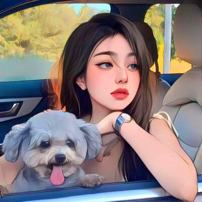 超火超好看的女生手绘头像图片