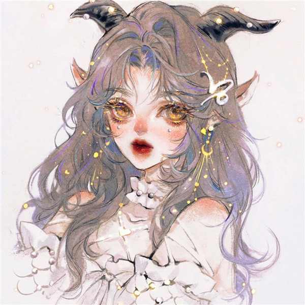 头像女生高冷手绘星座图片