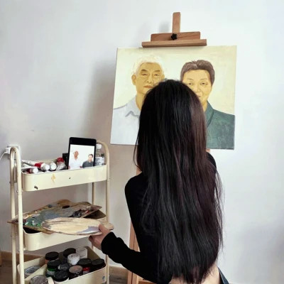 高级感背影头像女