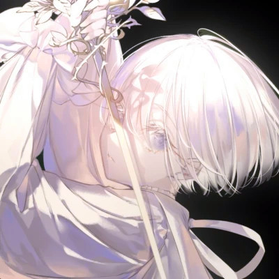 唯美漫画女头像有气质图片