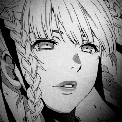 黑白漫画风女生头像