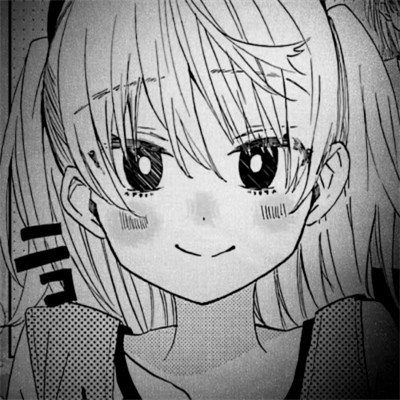 黑白漫画风女生头像