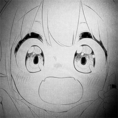 黑白漫画风女生头像