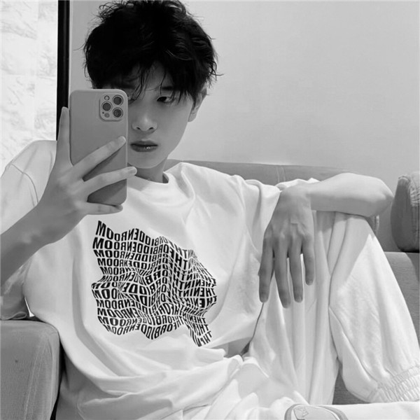 黑白系列情侣头像真人