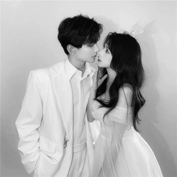 黑白男女情头图片真人