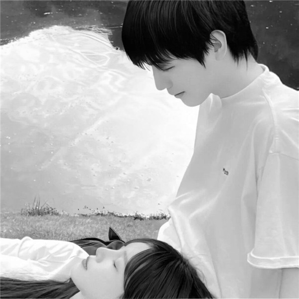 黑白男女情头图片真人