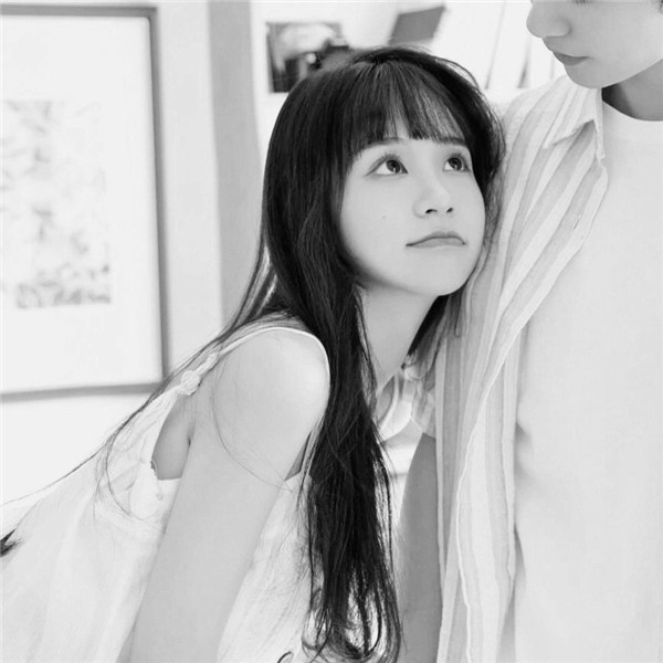 黑白男女情头图片真人