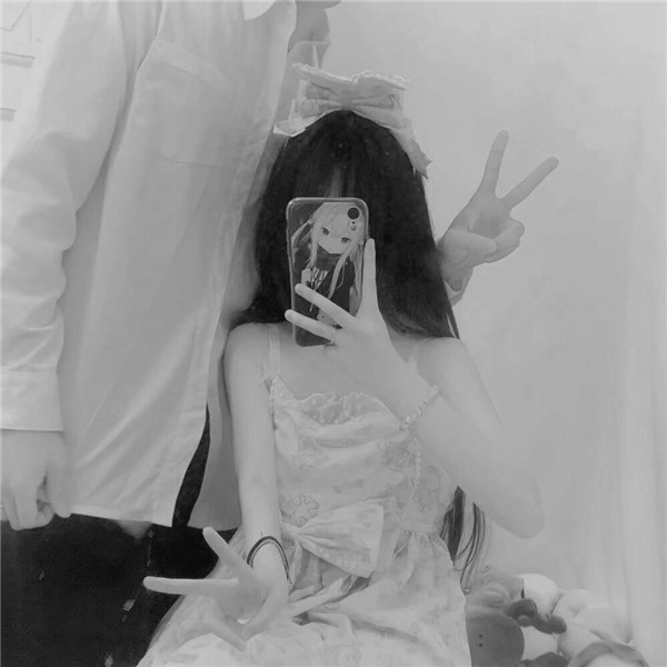 情侣头像微信双人黑白