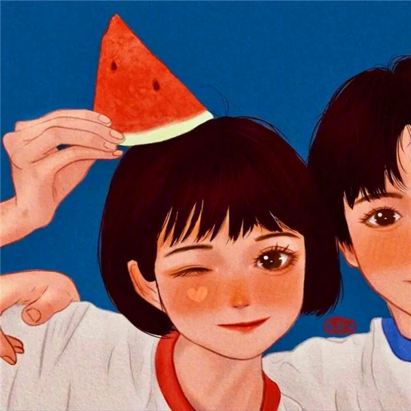 超好看超火的情侣手绘头像最新版图片