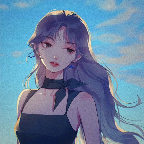 超有质感的手绘头像女