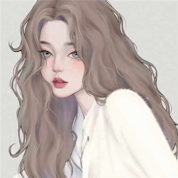 超有质感的手绘头像女