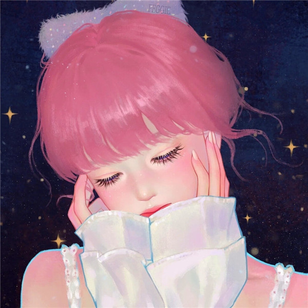 超有质感的手绘头像女