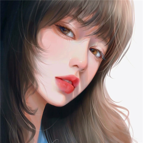 超有质感的手绘头像女