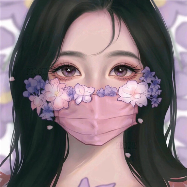 超有质感的手绘头像女
