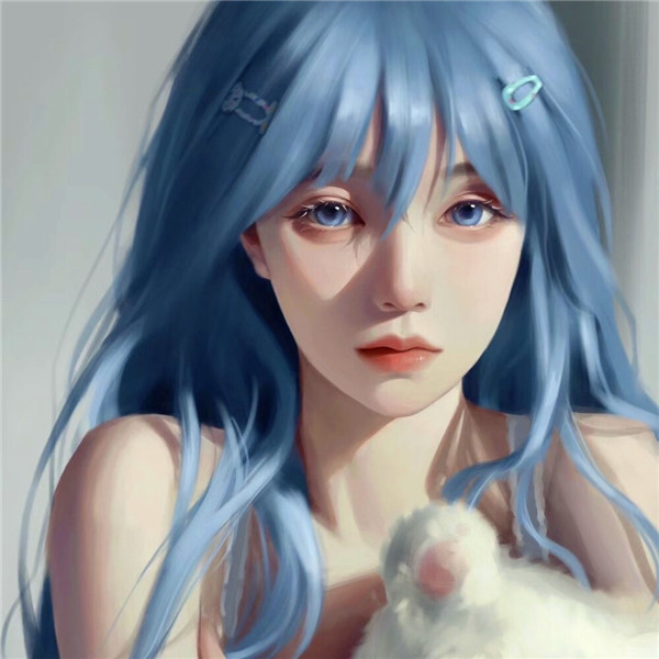 超有质感的手绘头像女