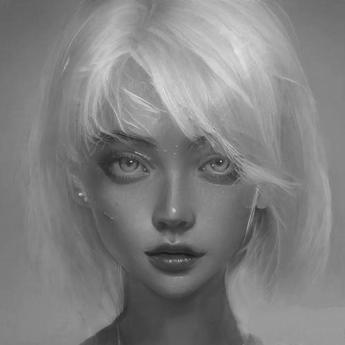 高冷范黑白女生头像