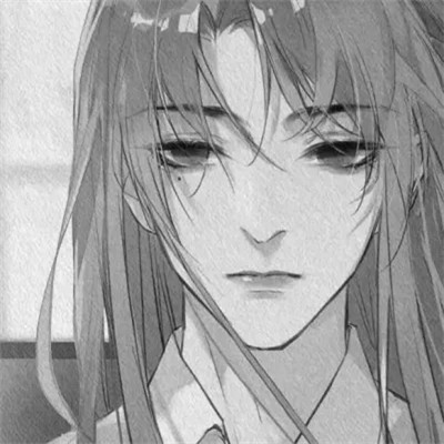 动漫男头黑白高级感