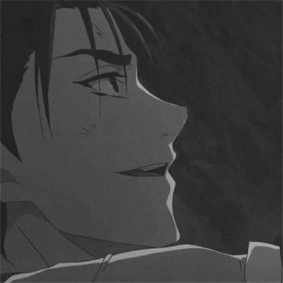 动漫男头黑白高级感