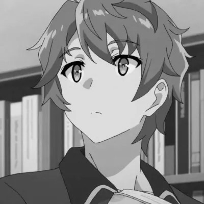 动漫男头黑白高级感