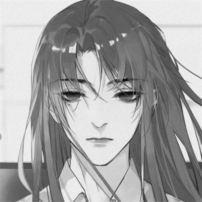 动漫男头黑白高级感